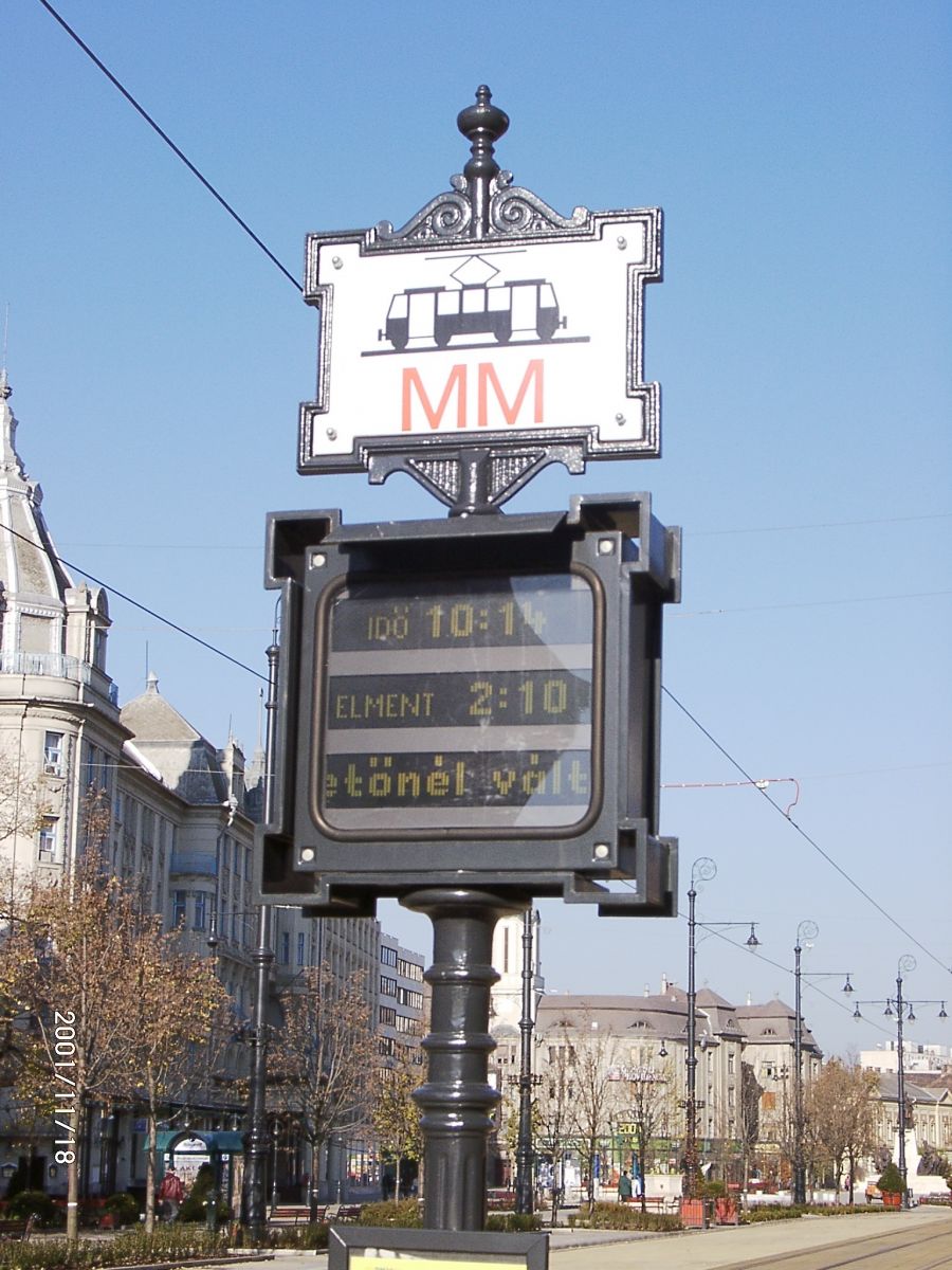 Debrecen 1-es vill. mh táblák