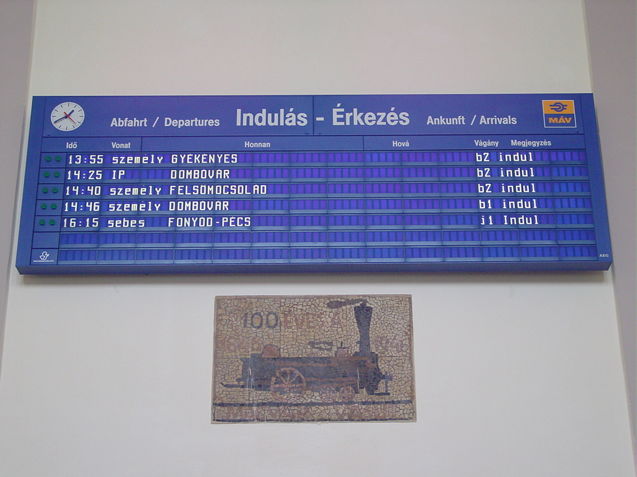 Debrecen 1-es villamos kijelző