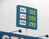 Benzínkutak üzemanyagár kijelzők