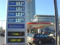 Benzínkutak üzemanyagár kijelzők